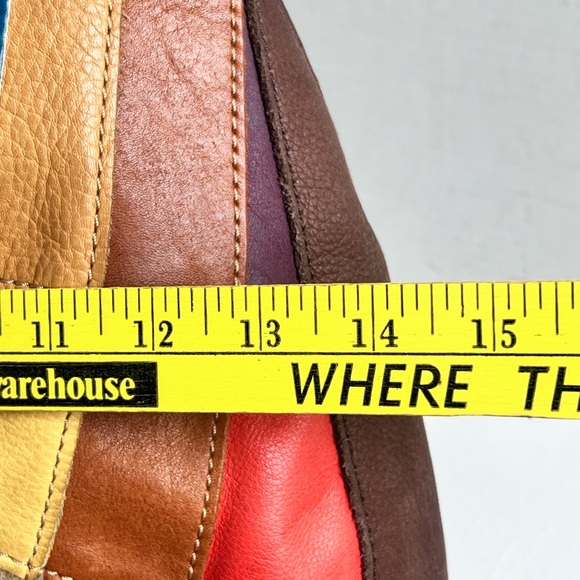 Wilsons Leather Colorful Patchwork Hobo Bag - Picture 10 of 10